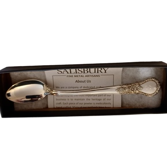Salisbury Beautiful Decorative Pewter "S" Engraved Feeding Spoon New